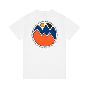 Mudroom of Jackson Hole Tee. White Back with our no turn unstoned logo. Teton Village, WY's favorite store.